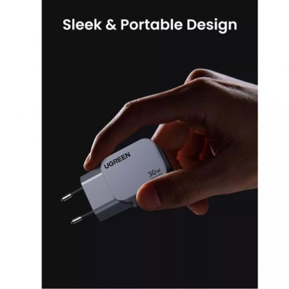 Ugreen Nexode Pro GaN Fast Wall Charger 30W - захранване за ел. мрежа с USB-C изход с технология за бързо зареждане (тъмносив)  5