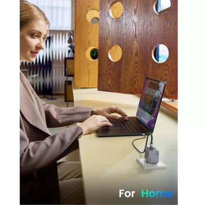 Ugreen Nexode Pro Fast Charger GaN 45W - захранване за ел. мрежа смартфони и таблети с 2xUSB-C изхода и с технология за бързо зареждане (тъмносив) 6