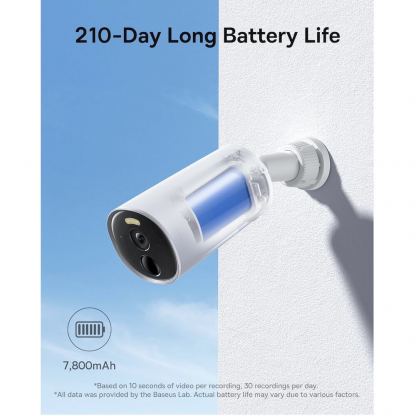 Baseus B1 Outdoor Security Camera 2K (S0SV002130) - домашна видеокамера за външна употреба (бял) 5