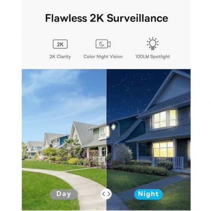 Baseus B1 Outdoor Security Camera 2K (S0SV002130) - домашна видеокамера за външна употреба (бял) 6