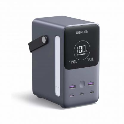 Ugreen Nexode Power Bank 48000 mAh 300W - преносима външна батерия с 3xUSB-C и 2xUSB-A изходи и технология за бързо зареждане (черен) 2