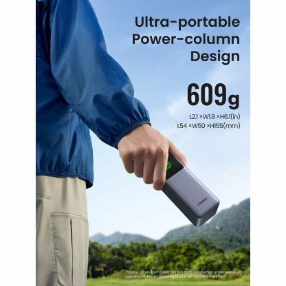 Ugreen Nexode Power Bank 25000 mAh 200W - преносима външна батерия с 2xUSB-C и 1xUSB-A изходи и технология за бързо зареждане (черен) 3