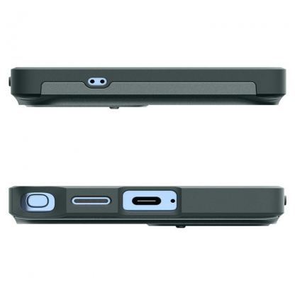 Spigen Optik Armor Case - тънък качествен силиконов (TPU) калъф с капак за камерата за Samsung Galaxy S25 Ultra (зелен) 5