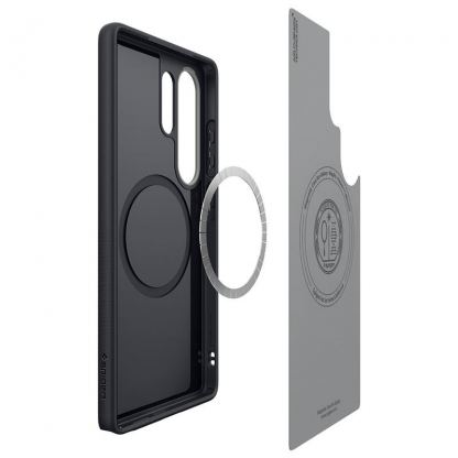 Spigen Ultra Hybrid MagSafe Case - хибриден кейс с висока степен на защита с MagSafe за Samsung Galaxy S25 Ultra (черен-прозрачен) 9