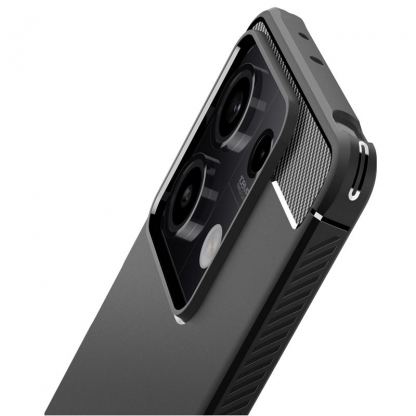Spigen Rugged Armor Case - тънък качествен силиконов (TPU) калъф за Xiaomi Redmi Note 13 5G (черен) 10