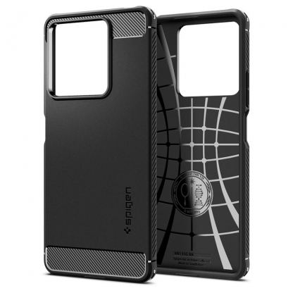 Spigen Rugged Armor Case - тънък качествен силиконов (TPU) калъф за Xiaomi Redmi Note 13 5G (черен) 11