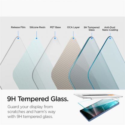Spigen Glas.tR EZ Fit Tempered Glass 2 Pack - 2 броя стъклени защитни покрития за дисплея на Samsung Galaxy S25 Ultra (прозрачен) 8