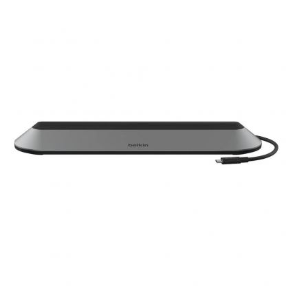 Belkin Connect 11-in-1 Universal USB-C Pro Hub - мултифункционален хъб с DeX, Ethernet, HDMI, 3.5 mm jack, USB-C, USB 3.0 и четец за карти за Macbook и USB-C устройства (тъмносив) 4