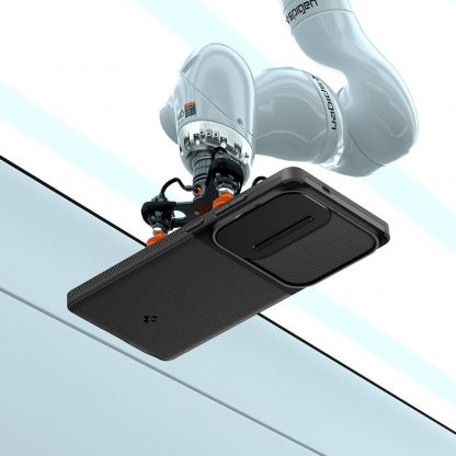 Spigen Optik Armor Case - тънък качествен силиконов (TPU) калъф с капак за камерата за Samsung Galaxy S25 Ultra (черен) 12