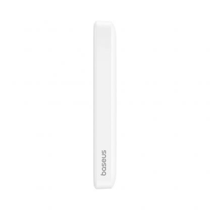 Baseus Magnetic Mini Air Wireless Charging Power Bank 6000 mAh 20W (PPCXM06A) - преносима външна батерия с USB-C порт и безжично зареждане с MagSafe (бял) 7