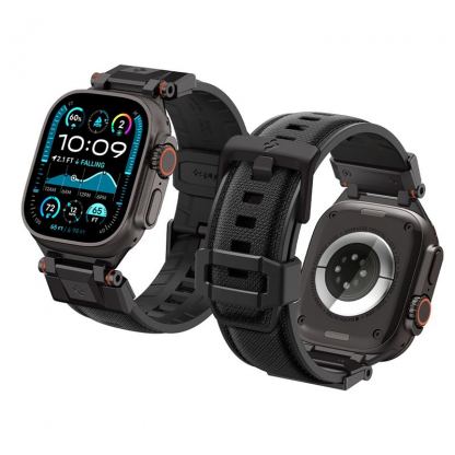 Spigen DuraPro Armor Band - силиконова каишка за Apple Watch 42мм, 44мм, 45мм, 46мм, Ultra 49мм (черен) 9