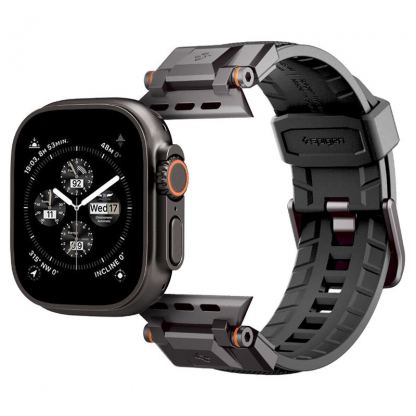 Spigen DuraPro Armor Band - силиконова каишка за Apple Watch 42мм, 44мм, 45мм, 46мм, Ultra 49мм (черен) 10
