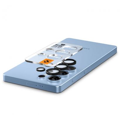 Spigen Glas.tR EZ Fit Optik Pro Lens Protector 2 Pack - 2 комплекта предпазни стъклени лещи за камерата на Samsung Galaxy S25 Ultra (черен) 5