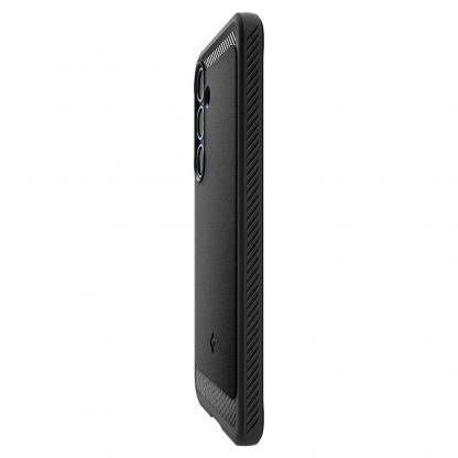 Spigen Rugged Armor MagSafe Case - удароустойчив силиконов (TPU) калъф с MagSafe за Samsung Galaxy S25 (черен)  7