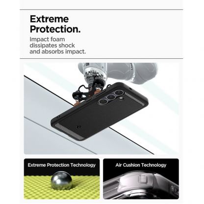 Spigen Rugged Armor MagSafe Case - удароустойчив силиконов (TPU) калъф с MagSafe за Samsung Galaxy S25 (черен)  16