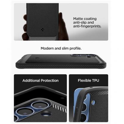 Spigen Rugged Armor MagSafe Case - удароустойчив силиконов (TPU) калъф с MagSafe за Samsung Galaxy S25 (черен)  18