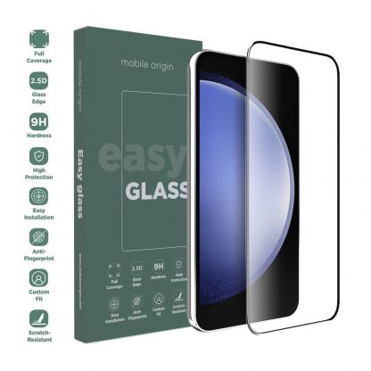 Mobile Origin EasyGlass Full Cover Tempered Glass - стъклено защитно покритие за дисплея на Samsung Galaxy S24 FE (черен-прозрачен) 2