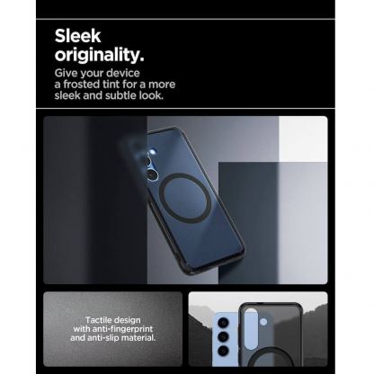 Spigen Ultra Hybrid MagSafe Case - хибриден кейс с висока степен на защита с MagSafe за Samsung Galaxy S25 (черен-мат)  15