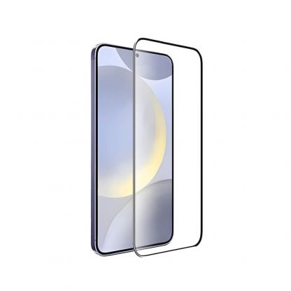 Mobile Origin EasyGlass Full Cover Tempered Glass - стъклено защитно покритие за дисплея на Samsung Galaxy S25, Galaxy S24 (черен-прозрачен) 3