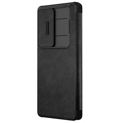 Nillkin Qin Book Pro Leather Flip Case - кожен калъф, тип портфейл за Samsung Galaxy S25 Ultra (черен) 2