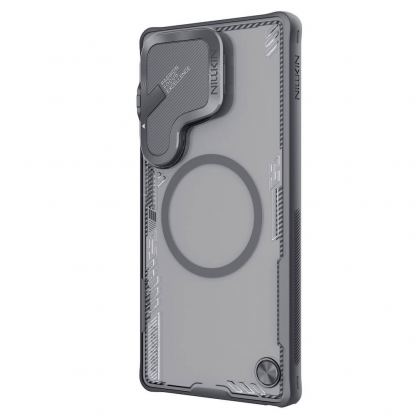 Nillkin Iceblade Prop Magnetic Hard Case - хибриден удароустойчив кейс с MagSafe за Samsung Galaxy S25 Ultra (черен-прозрачен) 2
