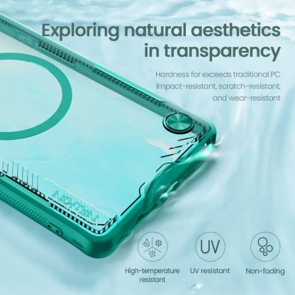 Nillkin Iceblade Prop Magnetic Hard Case - хибриден удароустойчив кейс с MagSafe за Samsung Galaxy S25 Ultra (черен-прозрачен) 3