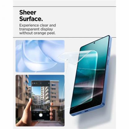 Spigen EliteShield EZ Fit Hybrid Glass Protector - хибридно защитно покритие за дисплея на Samsung Galaxy S25 Ultra (прозрачен) 10