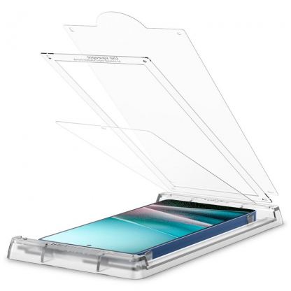 Spigen EliteShield EZ Fit Hybrid Glass Protector - хибридно защитно покритие за дисплея на Samsung Galaxy S25 Ultra (прозрачен) 11