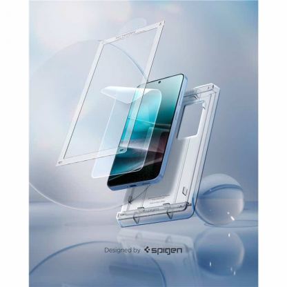 Spigen EliteShield EZ Fit Hybrid Glass Protector - хибридно защитно покритие за дисплея на Samsung Galaxy S25 Plus (прозрачен) 7