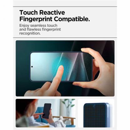 Spigen EliteShield EZ Fit Hybrid Glass Protector - хибридно защитно покритие за дисплея на Samsung Galaxy S25 Plus (прозрачен) 9