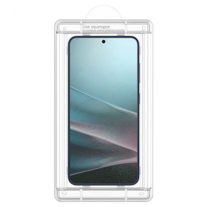 Spigen EliteShield EZ Fit Hybrid Glass Protector - хибридно защитно покритие за дисплея на Samsung Galaxy S25 (прозрачен) 3