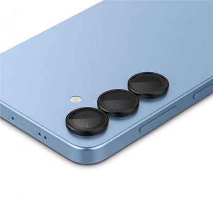 Spigen Glas.tR EZ Fit Optik Pro Lens Protector 2 Pack - 2 комплекта предпазни стъклени лещи за камерата на Samsung Galaxy S25 (черен) 4