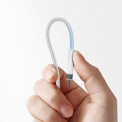 4smarts 4-in-2 Multi-Charging USB Cable - универсален USB-C кабел с Lightning, microUSB и USB-C конектори (25 см) (бял) 6