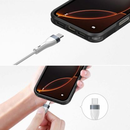 4smarts 4-in-2 Multi-Charging USB Cable - универсален USB-C кабел с Lightning, microUSB и USB-C конектори (25 см) (бял) 7