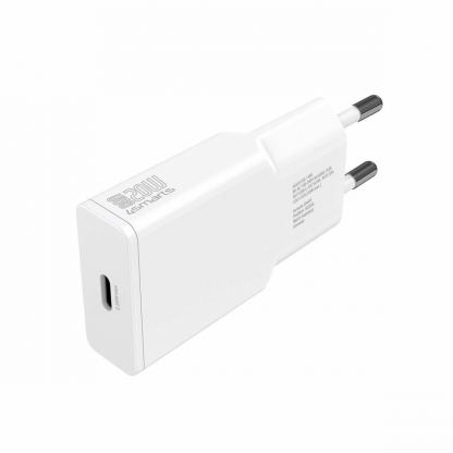 4smarts Slim 20W GaN USB-C PD Fast Charger with USB-C to Lightning Cable (white) - захранване за ел. мрежа с USB-C изход с технология за бързо зареждане и USB-C към Lightning кабел (бял) 4