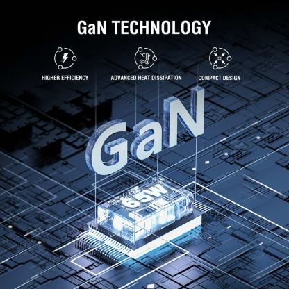 4Smarts Desk Charger GaN 65W with AC Sockets - разклонител с 2xAC контакта и захранване с 3хUSB-C и 1хUSB-A портове за мобилни устройства (бял) 5