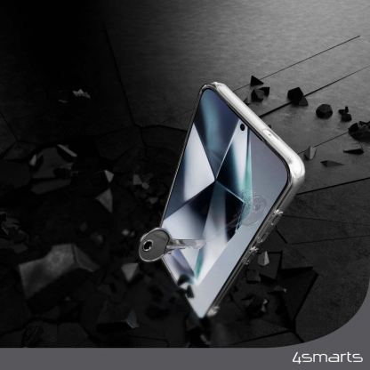 4smarts 360° Protection Set - тънък силиконов кейс и стъклено защитно покритие за дисплея на Samsung Galaxy S25 (прозрачен) 5