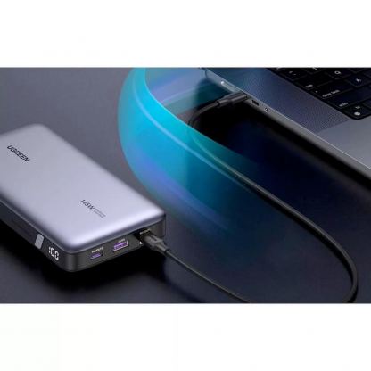Ugreen Nexode Two Way Power Bank 25000 mAh 145W - преносима външна батерия с 2xUSB-C и 1xUSB-A изходи и технология за бързо зареждане (сив) 6