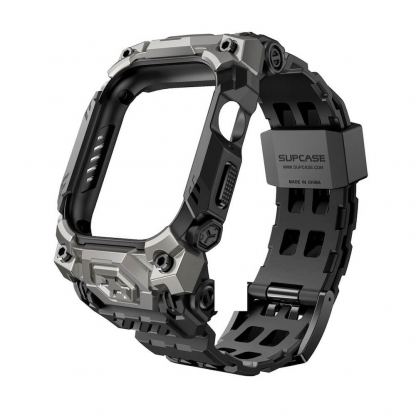 i-Blason SUPCASE Unicorn Beetle Ore Case - удароустойчив алуминиев кейс от най-висок клас с вградена каишка за Apple Watch Ultra 49мм (черен) 2