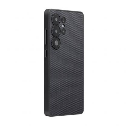 Pitaka PinButton Aramid Fiber MagSafe Case - иновативен кевларен кейс с MagSafe за Samsung Galaxy S25 Ultra (черен)  3