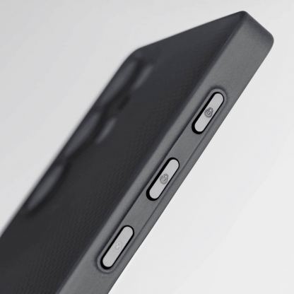 Pitaka PinButton Aramid Fiber MagSafe Case - иновативен кевларен кейс с MagSafe за Samsung Galaxy S25 Ultra (черен)  4