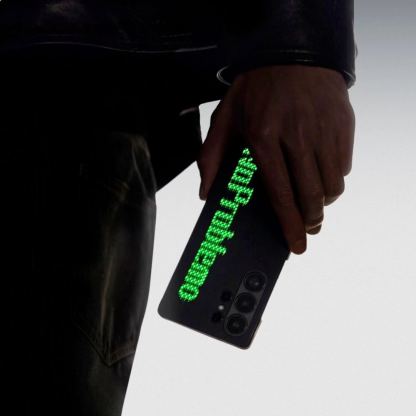 Pitaka Tactile Woven Luminous Aramid Fiber Case - кевларен кейс с MagSafe за Samsung Galaxy S25 Ultra (черен-зелен) 6