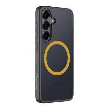 Tactical MagForce Hyperstealth 2.0 Cover - хибриден удароустойчив кейс с MagSafe за Samsung Galaxy S25 (черен-жълт) 2