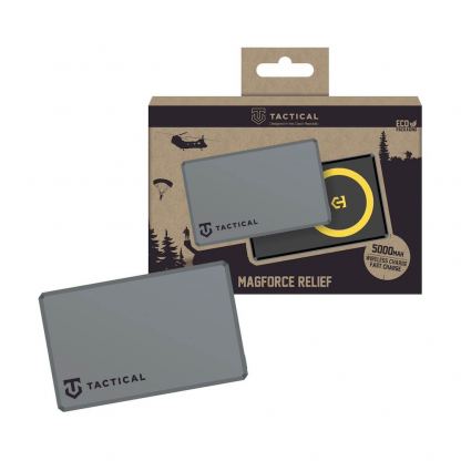Tactical MagForce Relief Magnetic Wireless Power Bank 5000 mAh 15W - преносима външна батерия с USB-C порт и безжично зареждане с MagSafe (тъмносив) 6