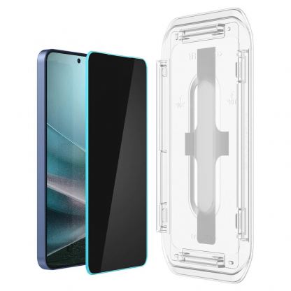 Spigen Glas.Tr Ez Fit Privacy Tempered Glass 2 Pack - 2 броя стъклени защитни покрития с определен ъгъл на виждане за дисплея за Samsung Galaxy S25, Galaxy S24 3
