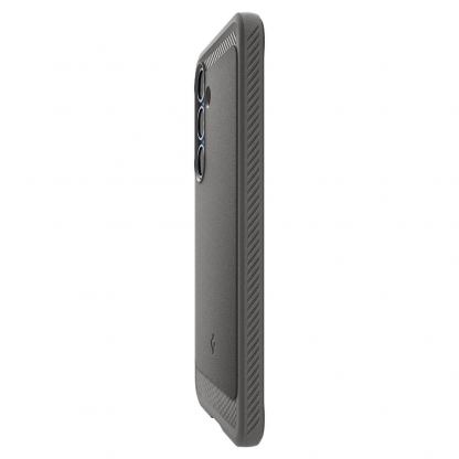 Spigen Rugged Armor MagSafe Case - удароустойчив силиконов (TPU) калъф с MagSafe за Samsung Galaxy S25 (сив)  8