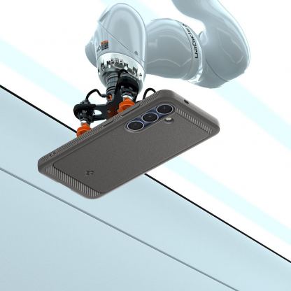 Spigen Rugged Armor MagSafe Case - удароустойчив силиконов (TPU) калъф с MagSafe за Samsung Galaxy S25 (сив)  10