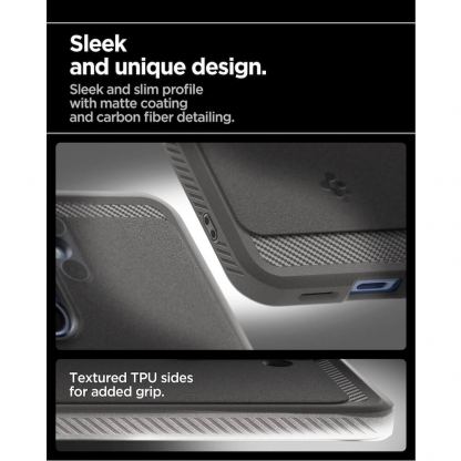 Spigen Rugged Armor MagSafe Case - удароустойчив силиконов (TPU) калъф с MagSafe за Samsung Galaxy S25 (сив)  15