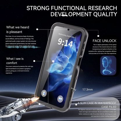 Techsuit ShellBox IP68 Waterproof Case - ударо и водоустойчив кейс за Samsung Galaxy A16 4G, Galaxy A16 5G (черен)  3