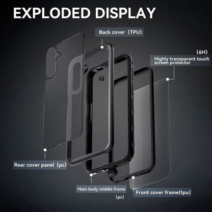 Techsuit ShellBox IP68 Waterproof Case - ударо и водоустойчив кейс за Samsung Galaxy A16 4G, Galaxy A16 5G (черен)  4